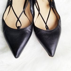 M. Gemi Shoes - M. Gemi | Black Leather Lace Up Pointed Flats M. Gemi Shoes - M. Gemi | Black Leather Lace Up Pointed Flats